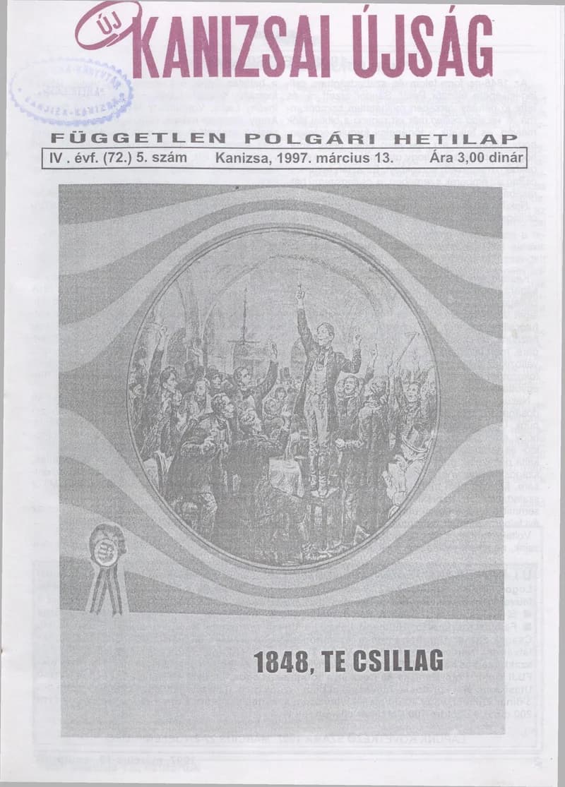 Új Kanizsai Újság, 4. évf. 1997. március 13. 5. sz.