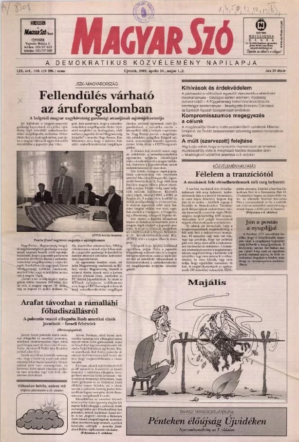 Magyar Szó, 59. évf. 2002. április 30. – május 2. 100. sz. 1–20. oldal