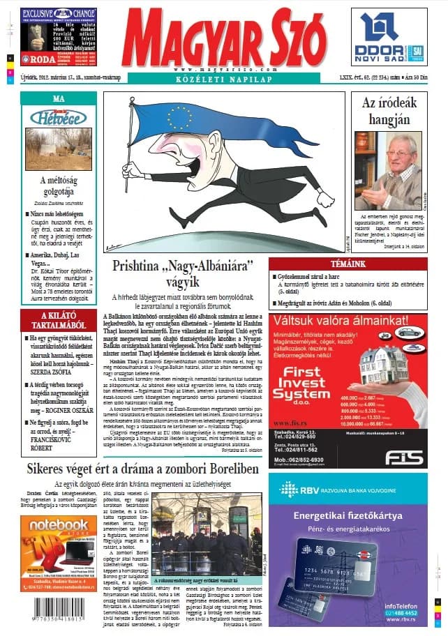 Magyar Szó, 69. évf. 2012. március 17. – 18. 62. sz. 1–48. oldal