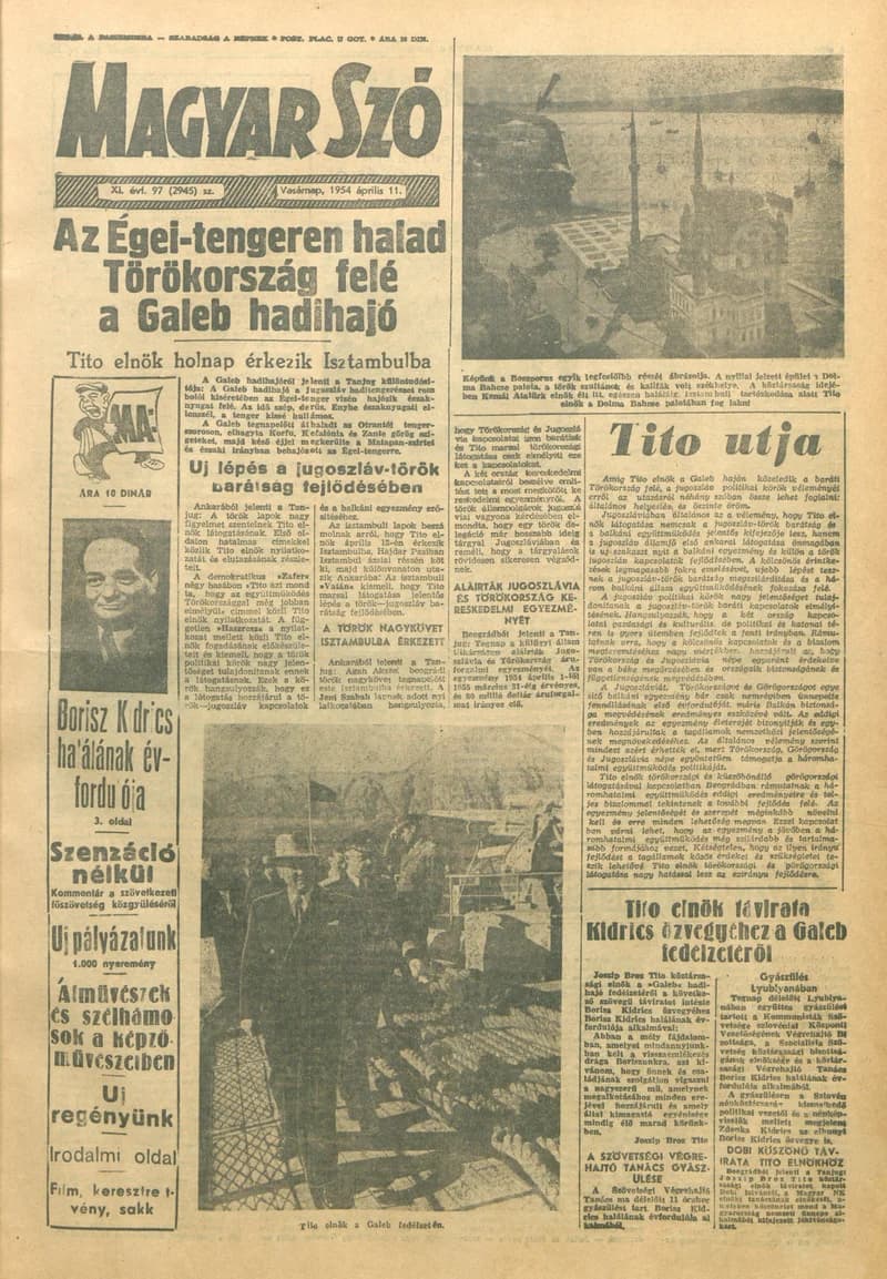 Magyar Szó, 11. évf. 1954. április 11. 97. sz. 1–14. oldal