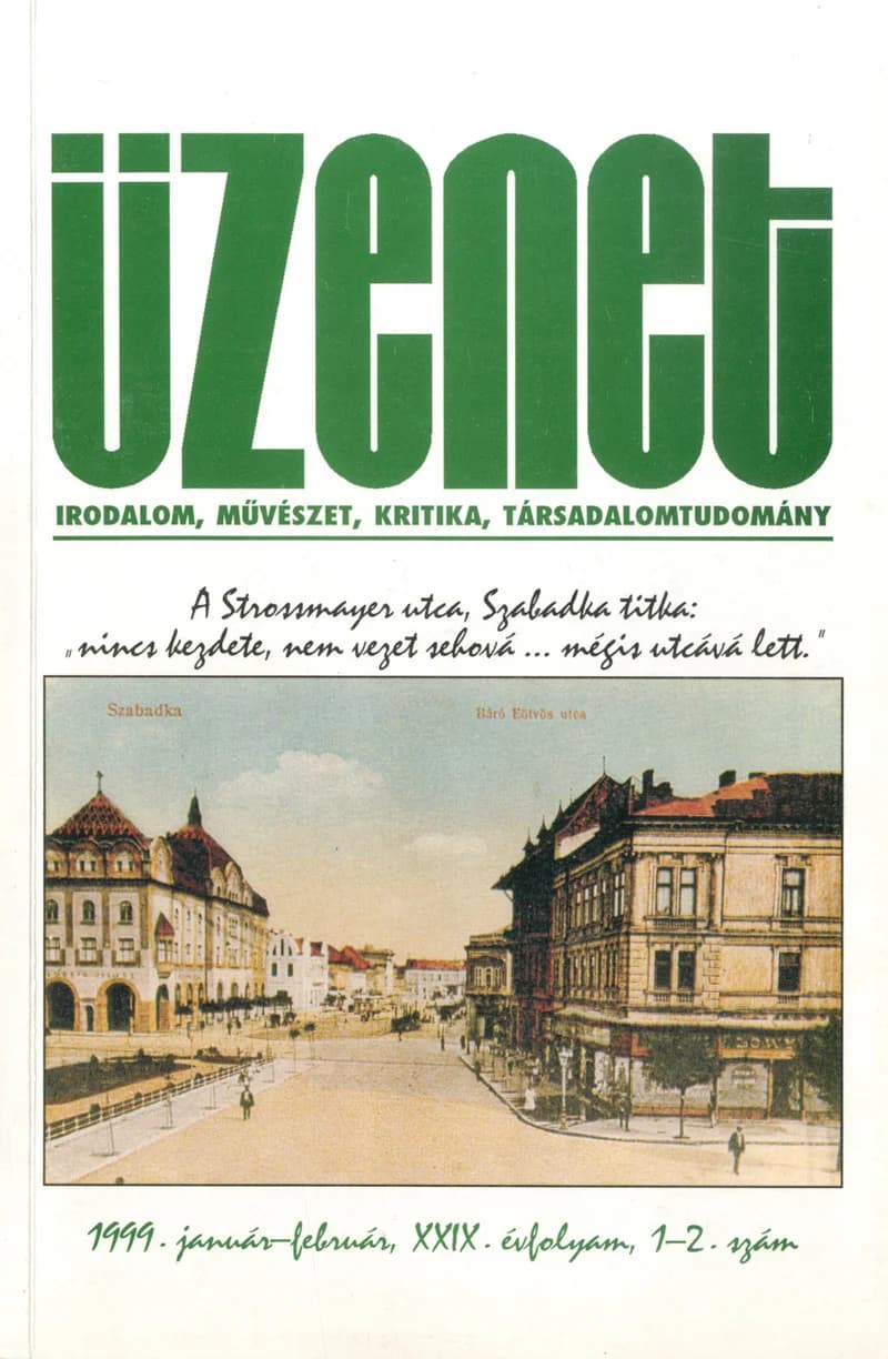 Üzenet, 29. évf. 1999. január – február. 1–2. sz. 1–165. oldal