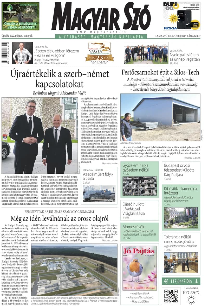 Magyar Szó, 79. évf. 2022. május 5. 101. sz. 1–20. oldal