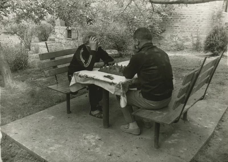 Gál László sakkozik