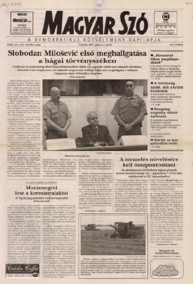 Magyar Szó, 58. évf. 2001. július 4. 153. sz. 1–16. oldal