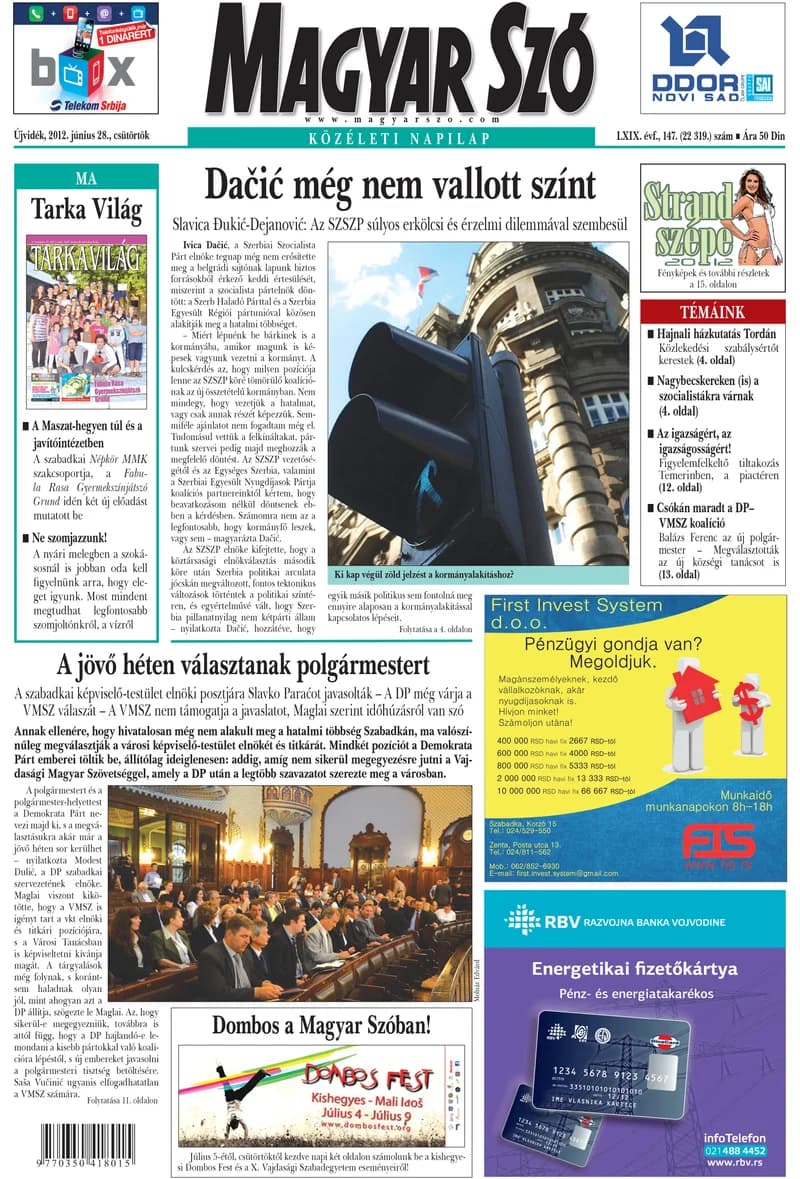 Magyar Szó, 69. évf. 2012. június 28. 147. sz. 1–20. oldal
