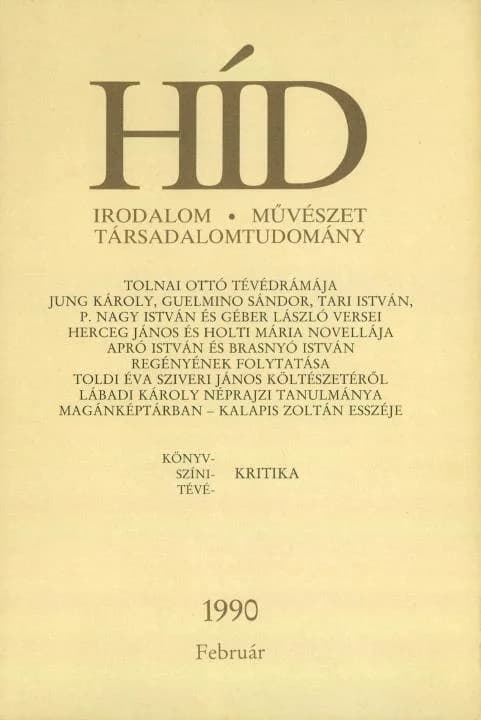 Híd, 54. évf. 1990. február. 2. sz. 117–252. oldal