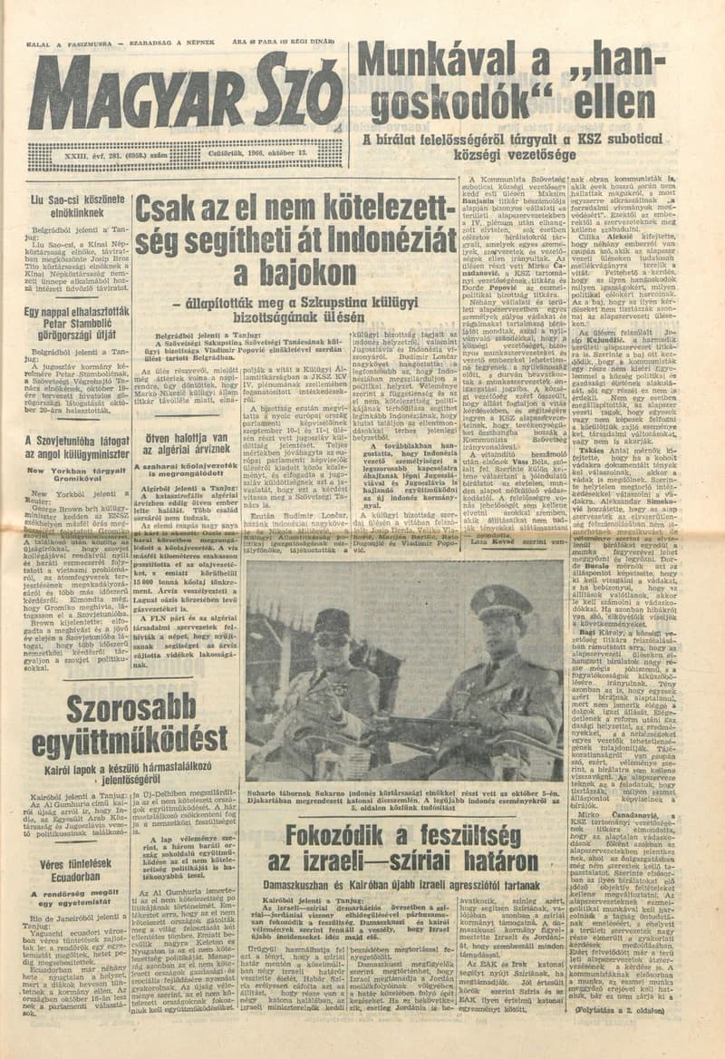 Magyar Szó, 23. évf. 1966. október 13. 281. sz.