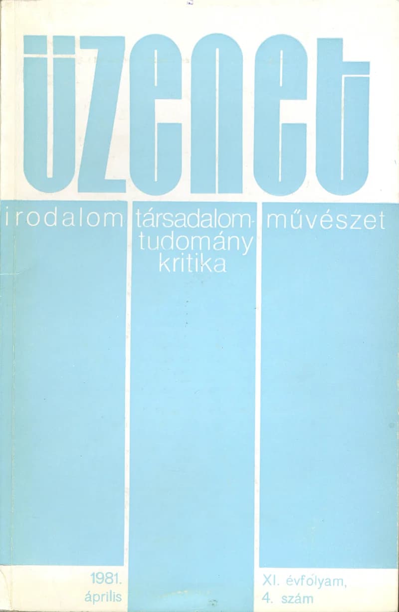 Üzenet, 11. évf. 1981. április. 4. sz.