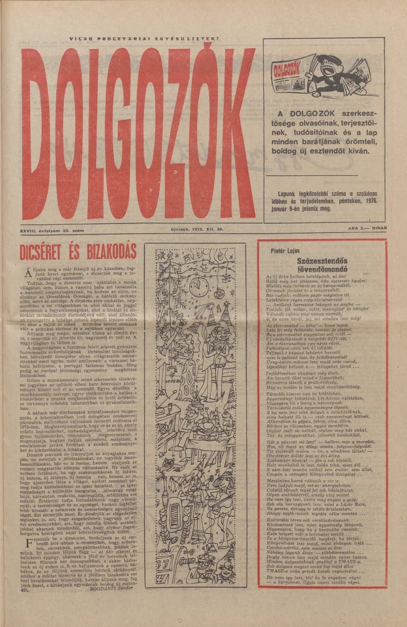 Dolgozók, 29. évf. 1975. december 30. 53. sz.