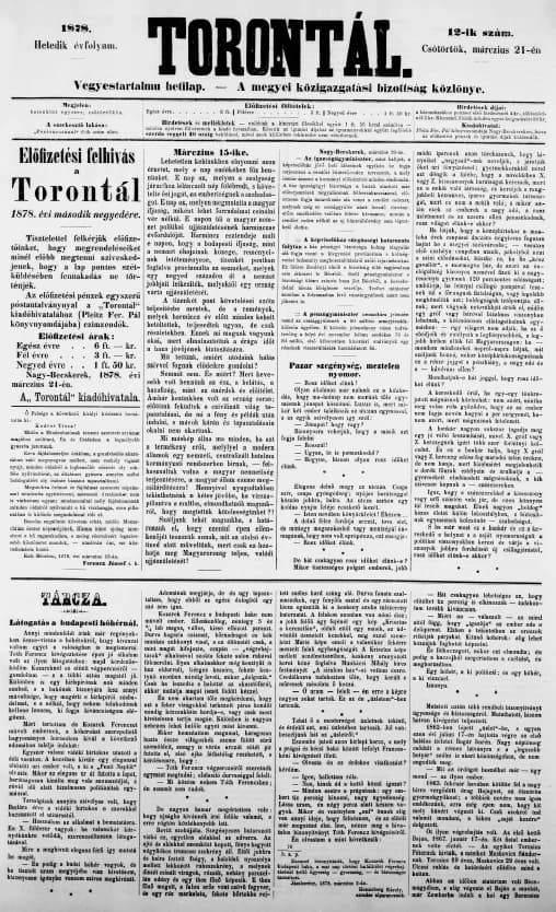 Torontál, 7. évf. 1878. március 21. 12. sz.