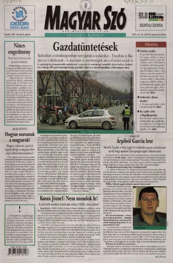 Magyar Szó, 64. évf. 2007. február 9. 33. sz. 1–20. oldal