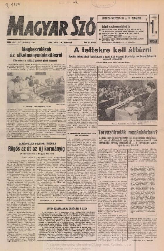 Magyar Szó, 43. évf. 1986. július 10. 187. sz. 1–16. oldal