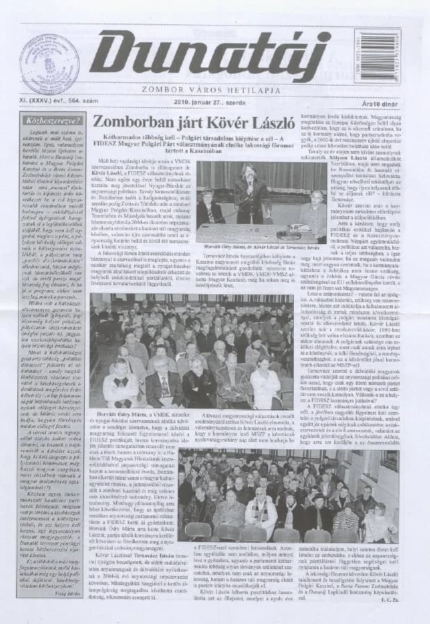 Dunatáj, 12. évf. 2010. január 27. 564. sz.