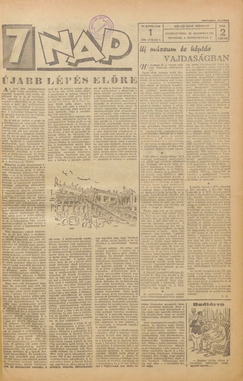 7 Nap, 4. évf. 1949. január 5. 1. sz. 1–4. oldal