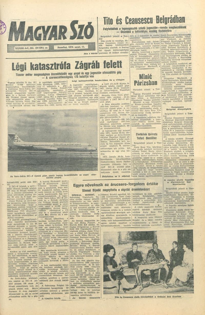 Magyar Szó, 33. évf. 1976. szeptember 11. 251. sz. 1–16. oldal