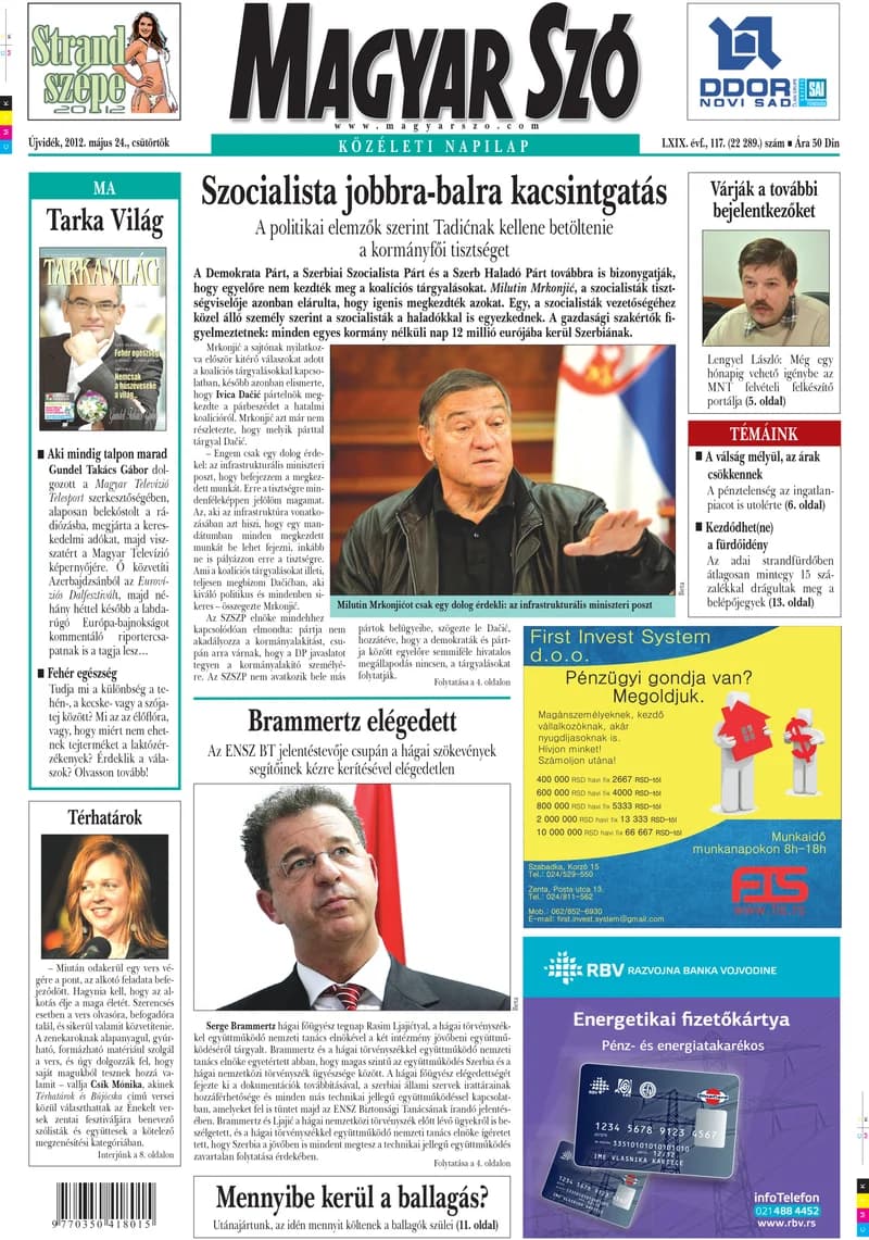 Magyar Szó, 69. évf. 2012. május 24. 117. sz. 1–20. oldal