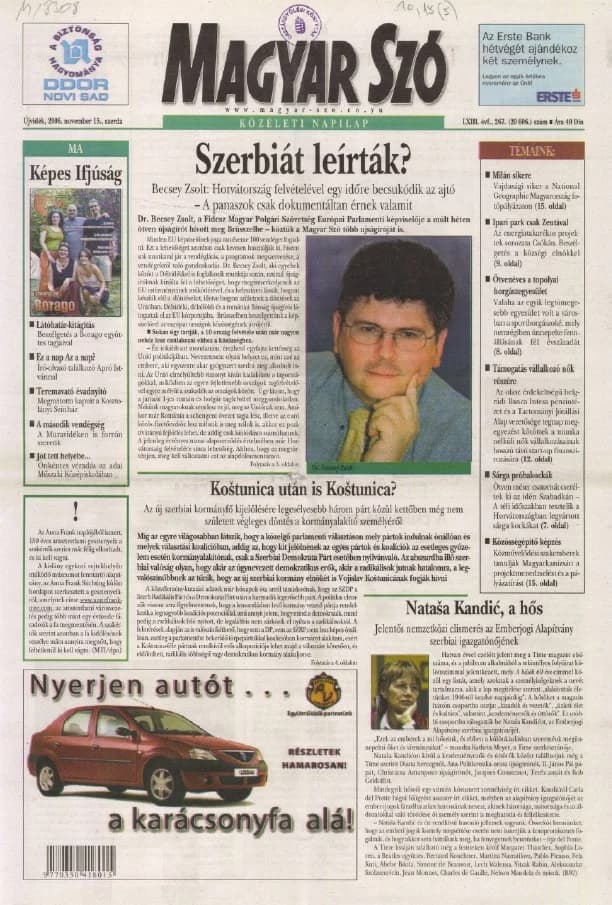 Magyar Szó, 63. évf. 2006. november 15. 267. sz. 1–20. oldal