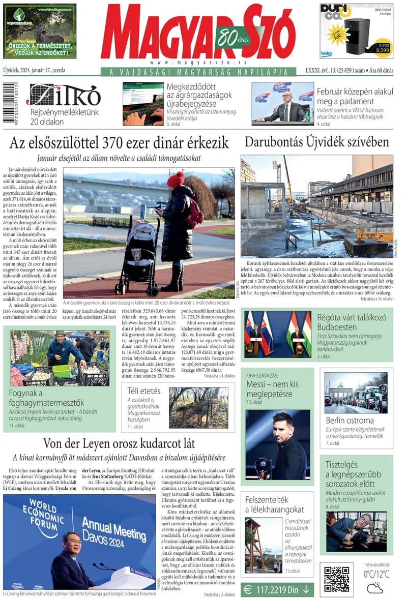 Magyar Szó, 81. évf. 2024. január 17. 13. sz. 1–16. oldal