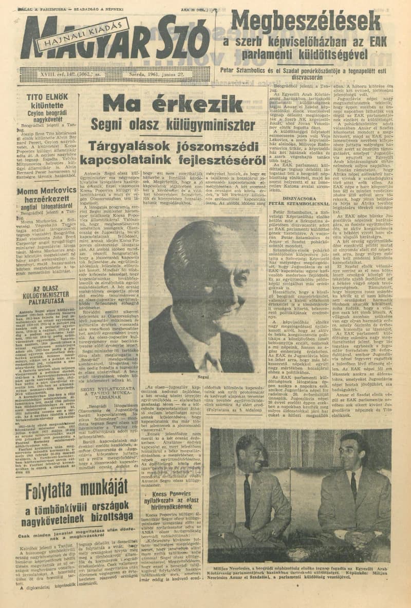 Magyar Szó, 18. évf. 1961. június 28. 149. sz. 1–12. oldal