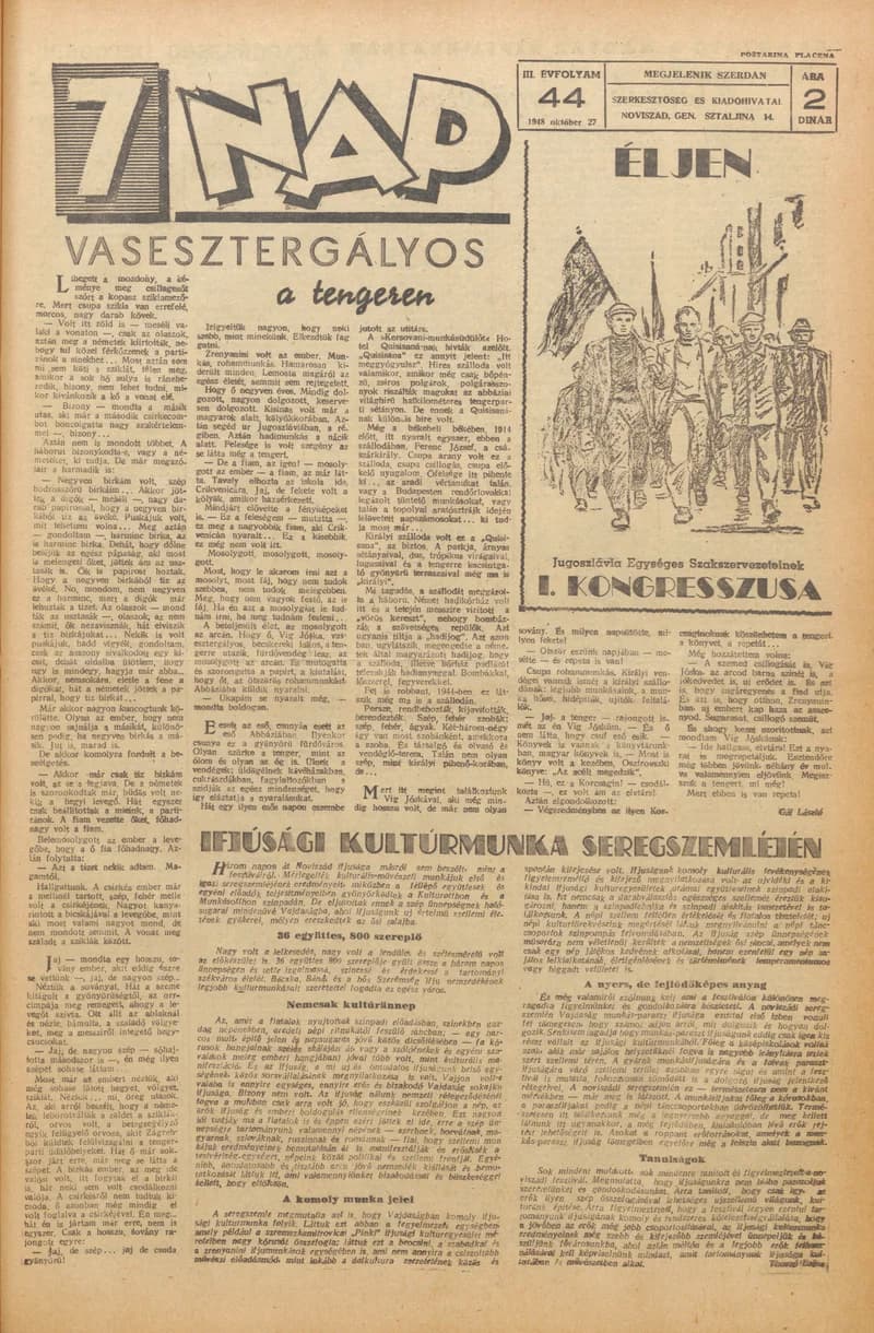 7 Nap, 3. évf. 1948. október 27. 44. sz. 1–4. oldal
