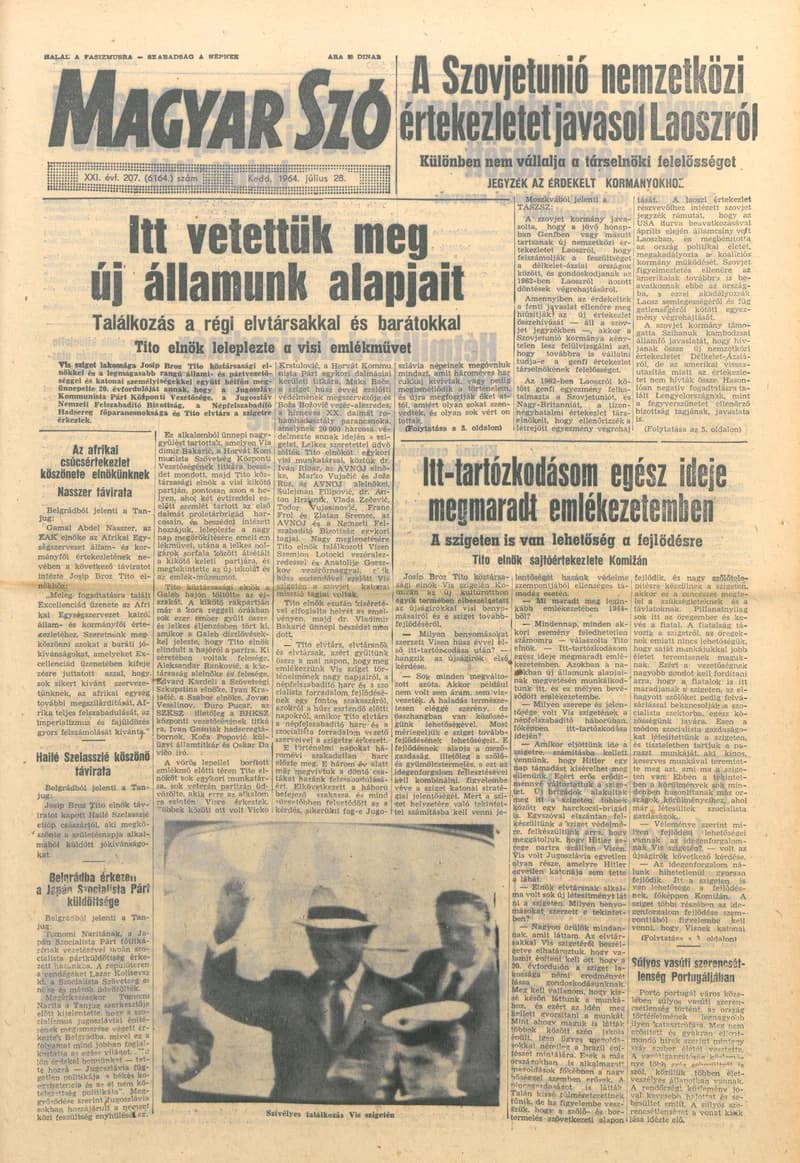 Magyar Szó, 21. évf. 1964. július 28. 207. sz. 1–14. oldal