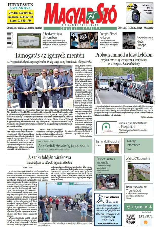 Magyar Szó, 76. évf. 2019. július 20. – 21. 166. sz. 1–44. oldal