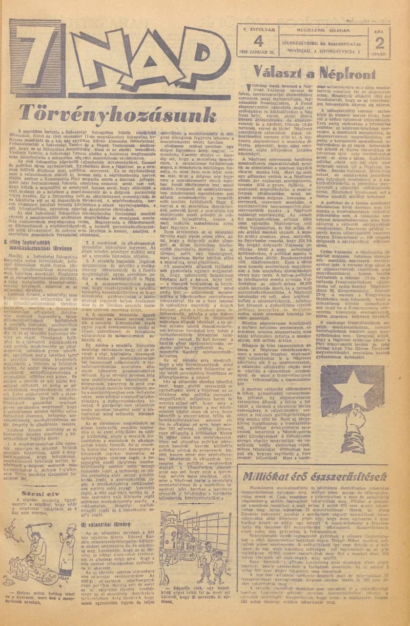 7 Nap, 5. évf. 1950. január 25. 4. sz. 1–4. oldal