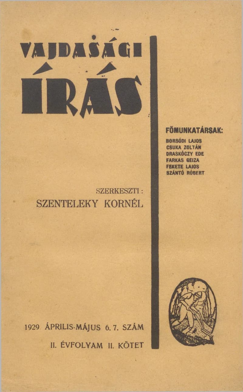 Vajdasági Írás, 2. évf. 1929. április – május. 6–7. sz. 257–405. oldal