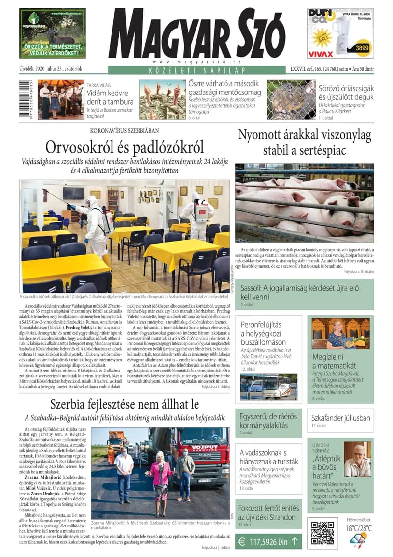Magyar Szó, 77. évf. 2020. július 23. 165. sz. 1–20. oldal