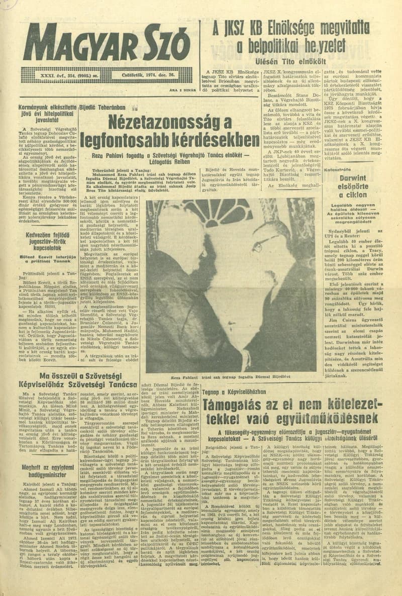 Magyar Szó, 31. évf. 1974. december 26. 354. sz. 1–16. oldal