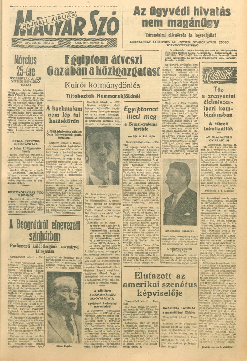 Magyar Szó, 14. évf. 1957. március 12. 69. sz. 1–10. oldal