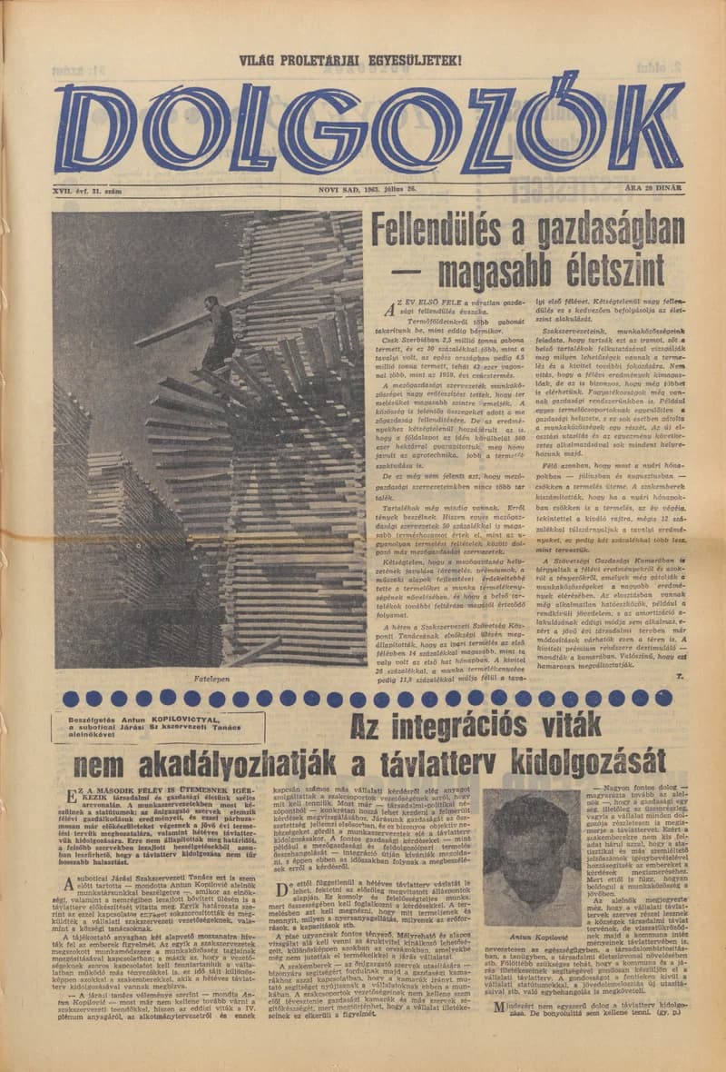 Dolgozók, 17. évf. 1963. július 26. 31. sz.