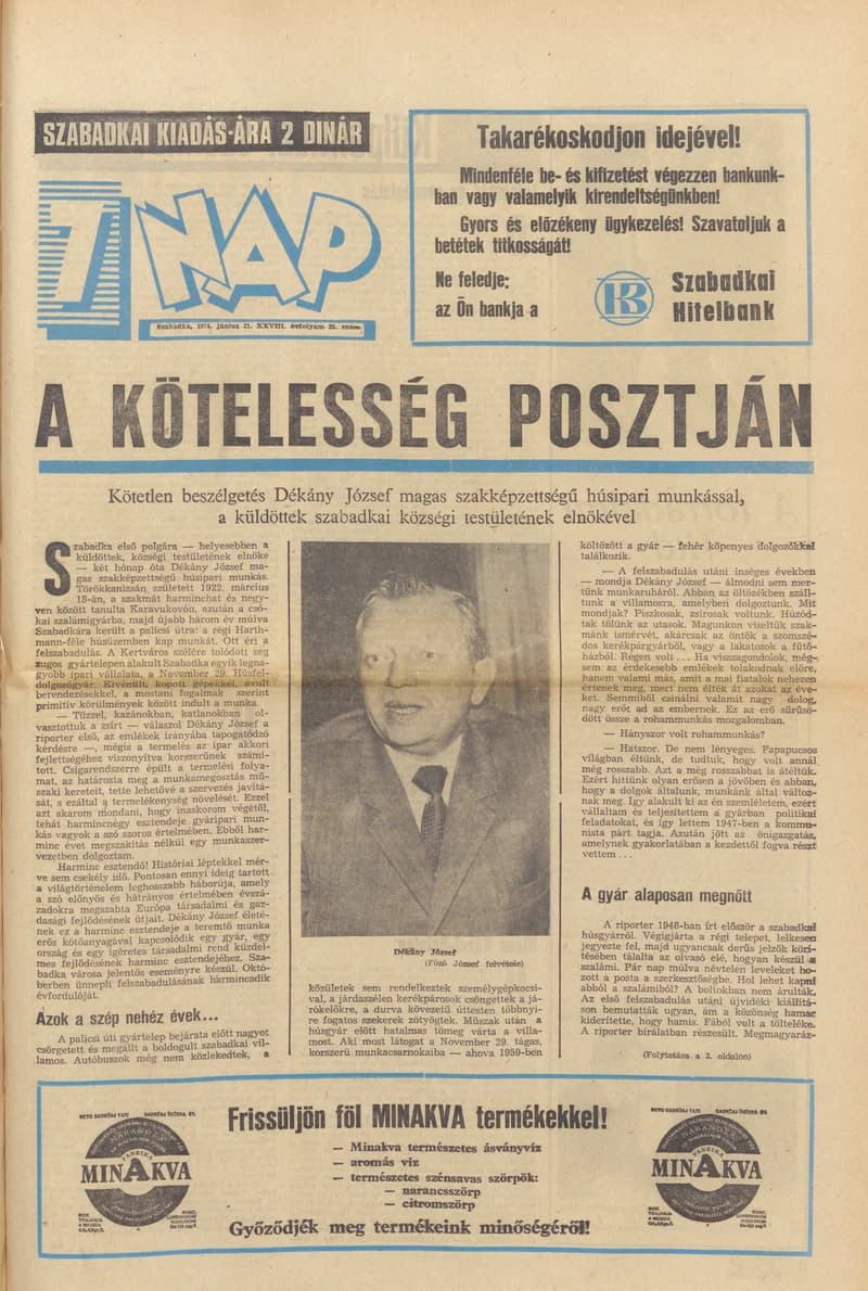 7 Nap, 29. évf. 1974. június 21. 25. sz. 1–28. oldal