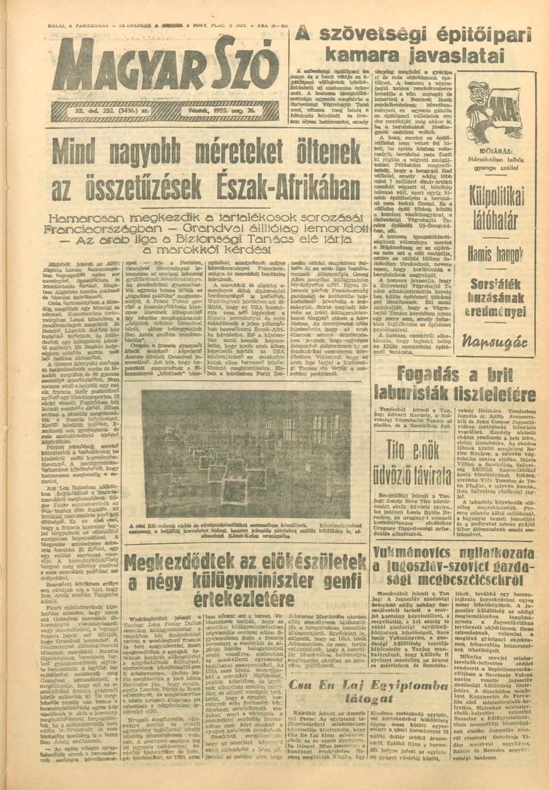 Magyar Szó, 12. évf. 1955. augusztus 26. 232. sz. 1–10. oldal