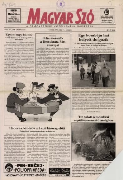 Magyar Szó, 58. évf. 2001. július 15. 163. sz. 1–28. oldal