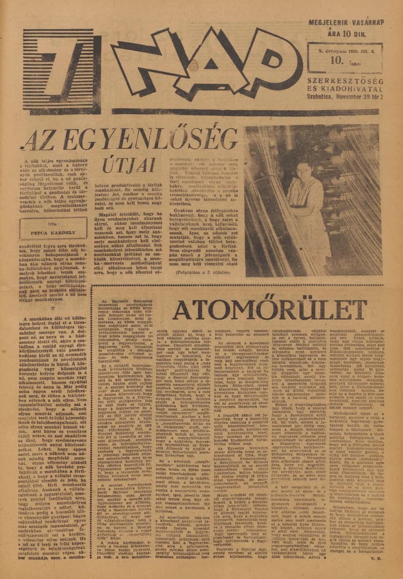 7 Nap, 10. évf. 1955. március 6. 10. sz. 1–16. oldal