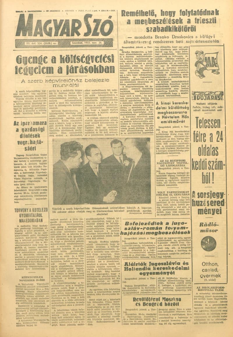 Magyar Szó, 12. évf. 1955. november 26. 324. sz. 1–8. oldal