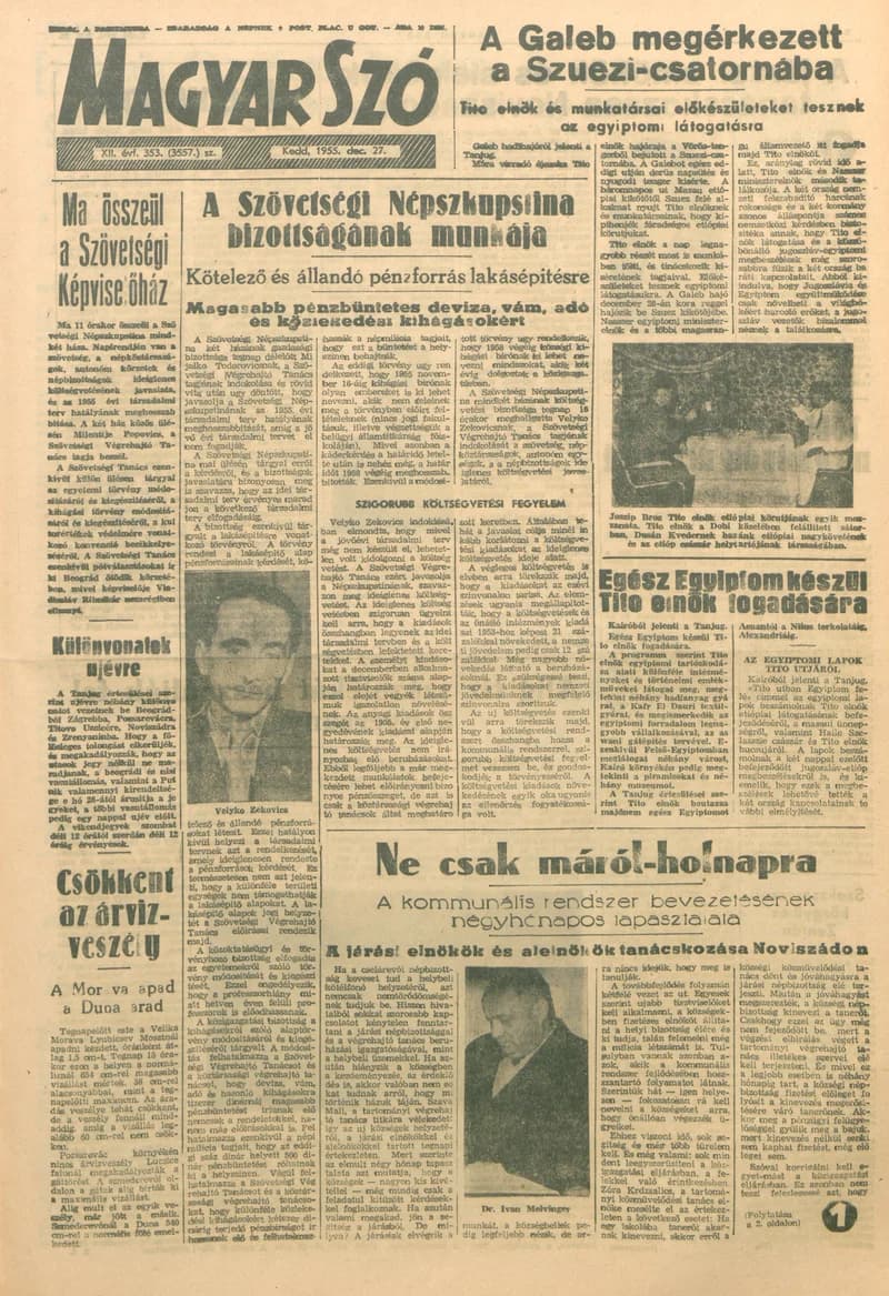 Magyar Szó, 12. évf. 1955. december 27. 353. sz. 1–8. oldal