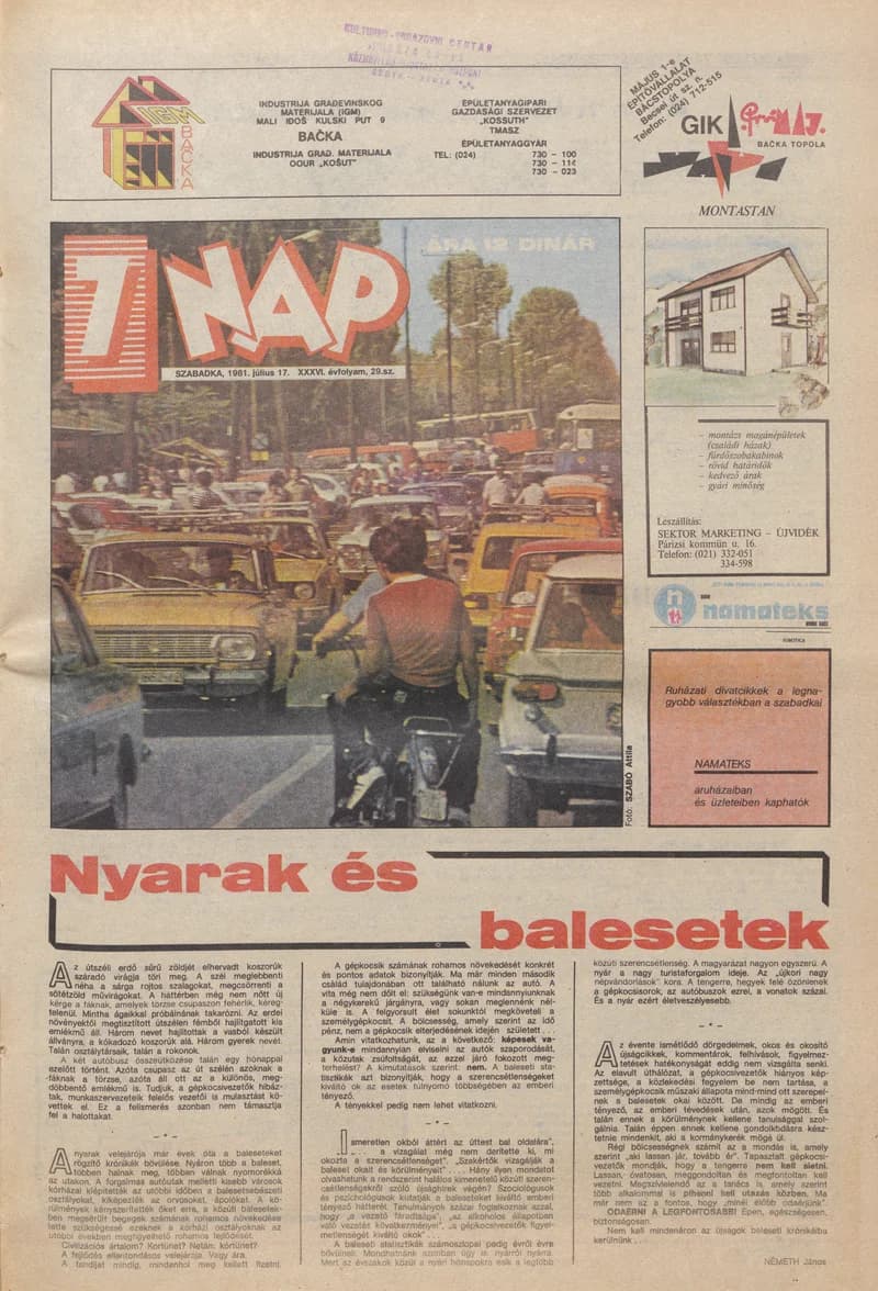 7 Nap, 36. évf. 1981. július 17. 29. sz. 1–16. oldal