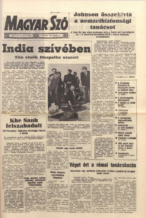 Magyar Szó, 25. évf. 1968. január 25. 23. sz. 1–20. oldal
