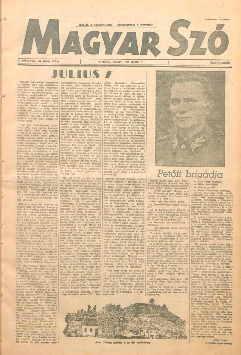 Magyar Szó, 5. évf. 1948. július 7. 161. sz. 1–4. oldal