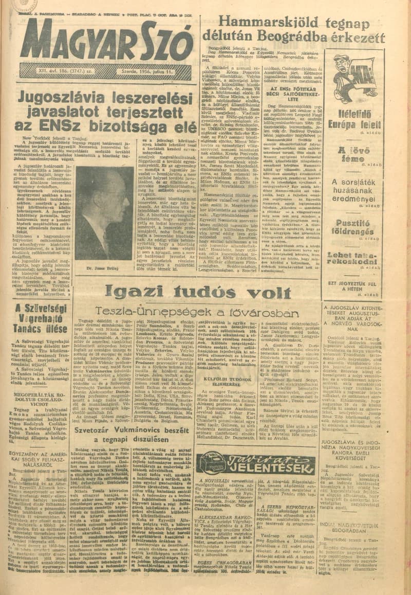 Magyar Szó, 13. évf. 1956. július 11. 186. sz. 1–8. oldal