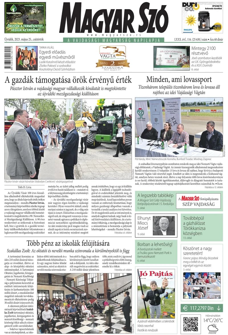 Magyar Szó, 80. évf. 2023. május 25. 116. sz. 1–20. oldal