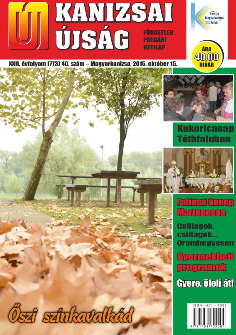 Új Kanizsai Újság, 22. évf. 2015. október 15. 40. sz.