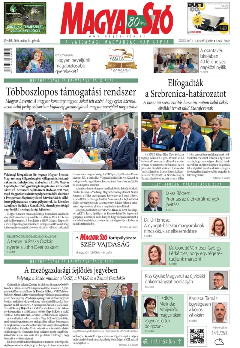 Magyar Szó, 81. évf. 2024. május 24. 117. sz. 1–16. oldal
