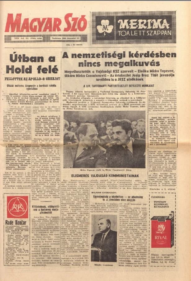 Magyar Szó, 25. évf. 1968. december 22. 351. sz. 1–32. oldal