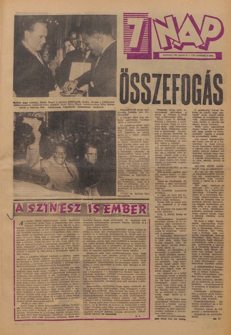 7 Nap, 16. évf. 1961. január 13. 2. sz. 1–24. oldal