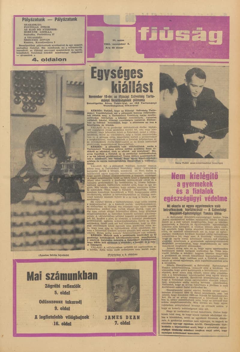 Ifjúság, 21. évf. 1965. november 4. 31. sz.