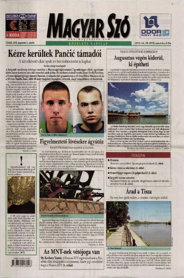 Magyar Szó, 67. évf. 2010. augusztus 4. 179. sz. 1–20. oldal