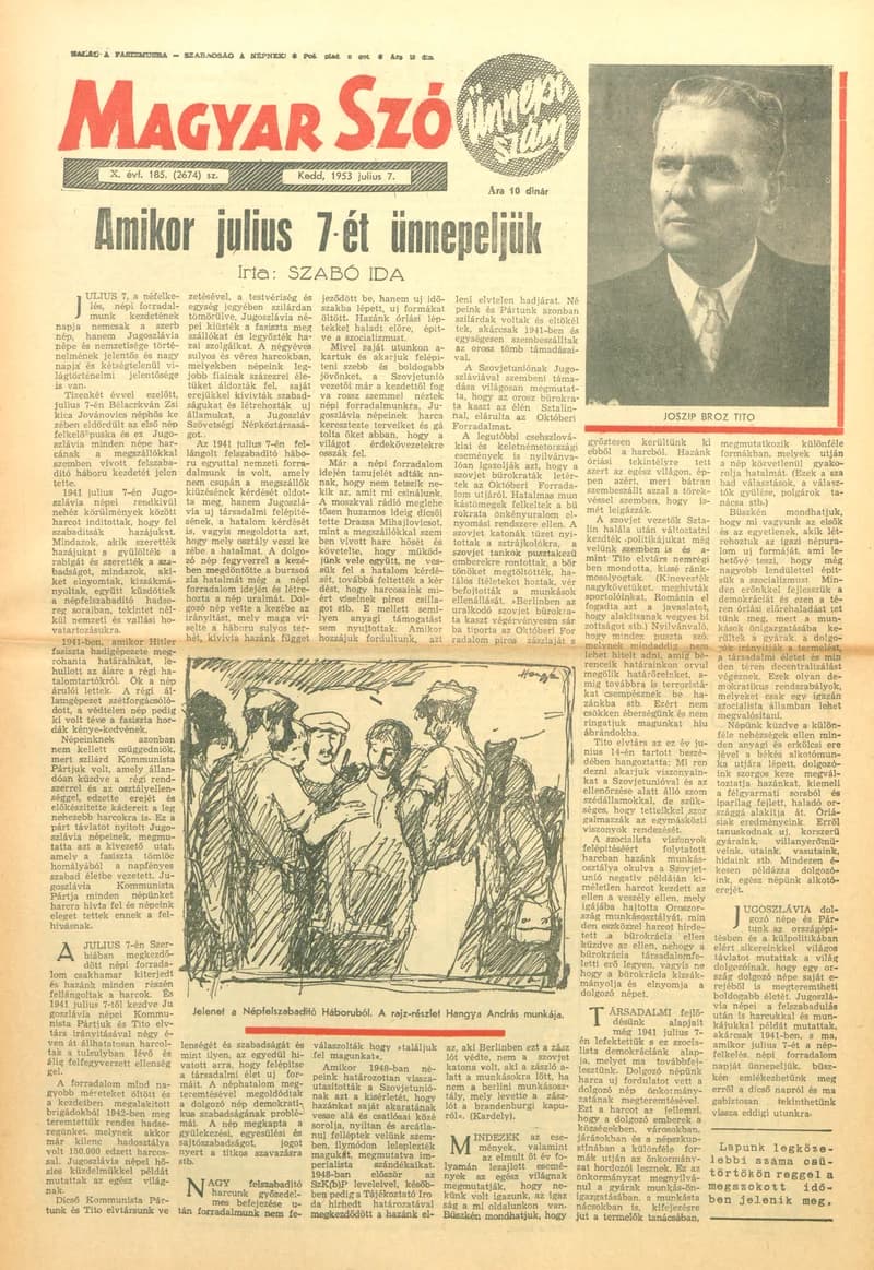 Magyar Szó, 10. évf. 1953. július 7. 185. sz. 1–12. oldal